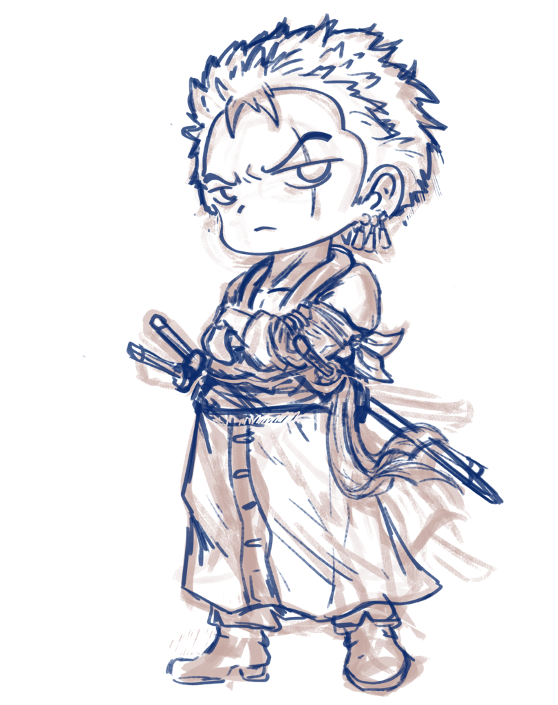 zorro chibi croquis